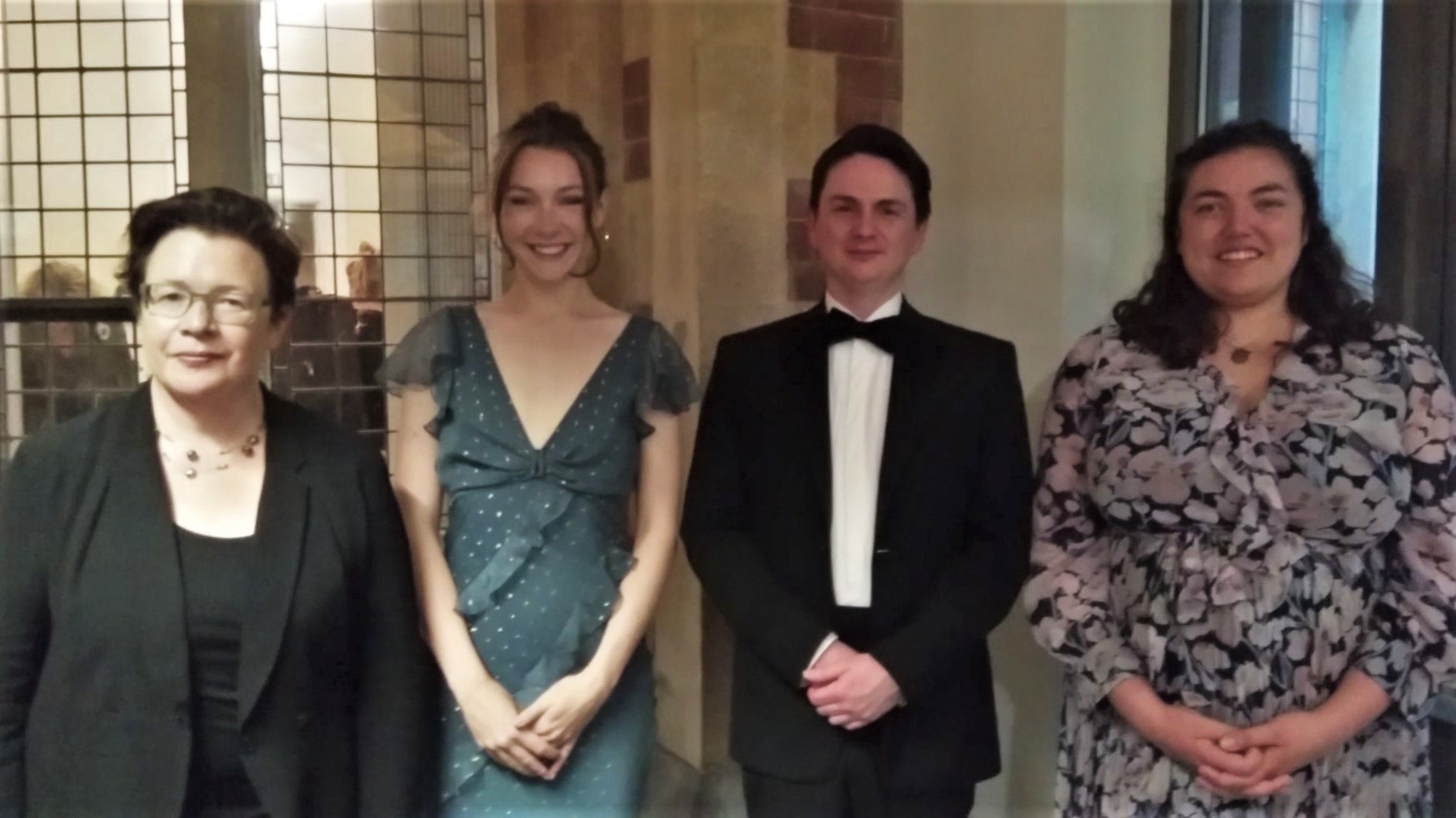 Andrea with the three soloists